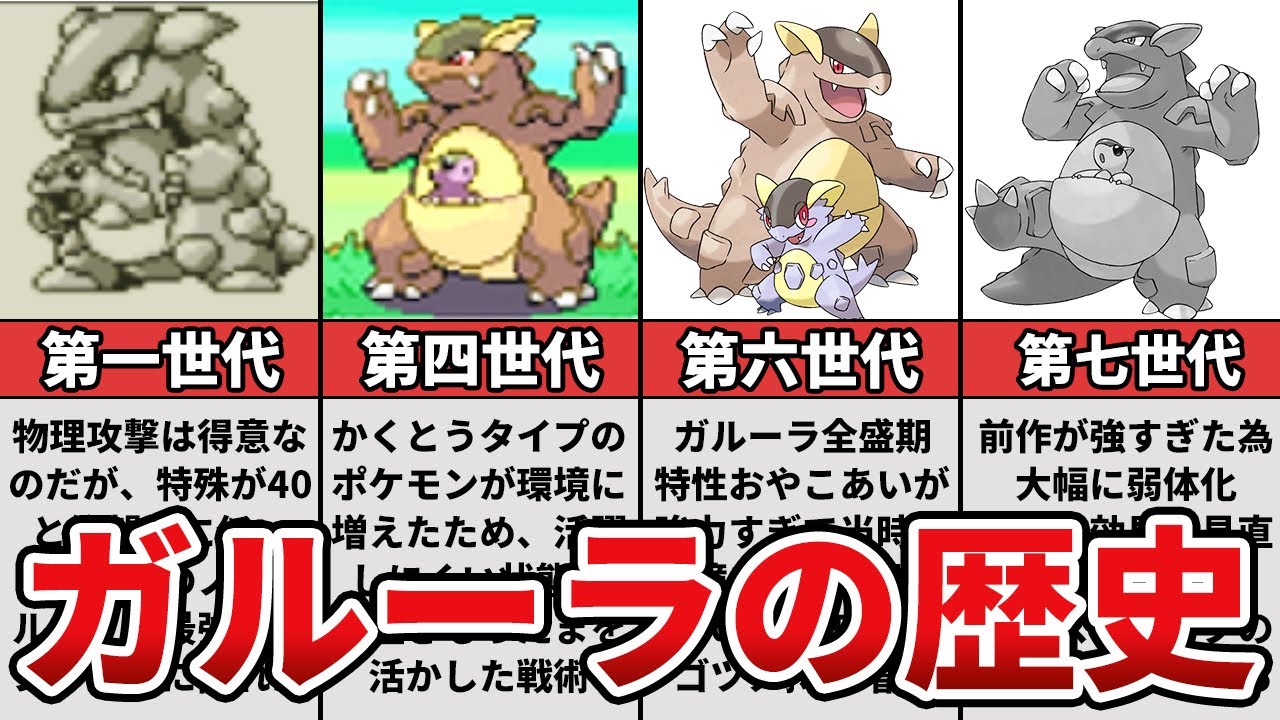 【歴代ポケモン】環境崩壊ガルーラの歴史