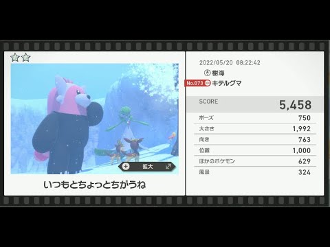 Newポケモンスナップ　★2キテルグマ【5458】