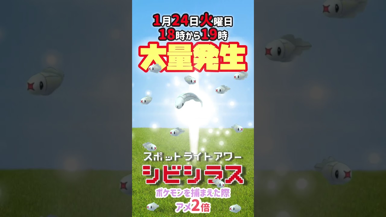 【大量発生】シビシラス！（色違い未実装）が大発生！スポットライトアワー！【ポケモンGO】