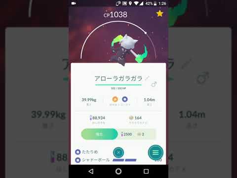 ポケモンGO「ガラガラ（アローラのすがた）のパフォーマンス」