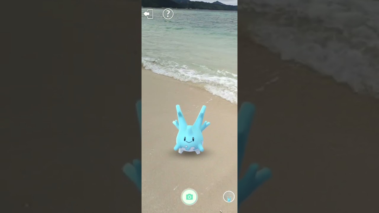 海で色違いサニーゴ見つけたよ【ポケモンGO】