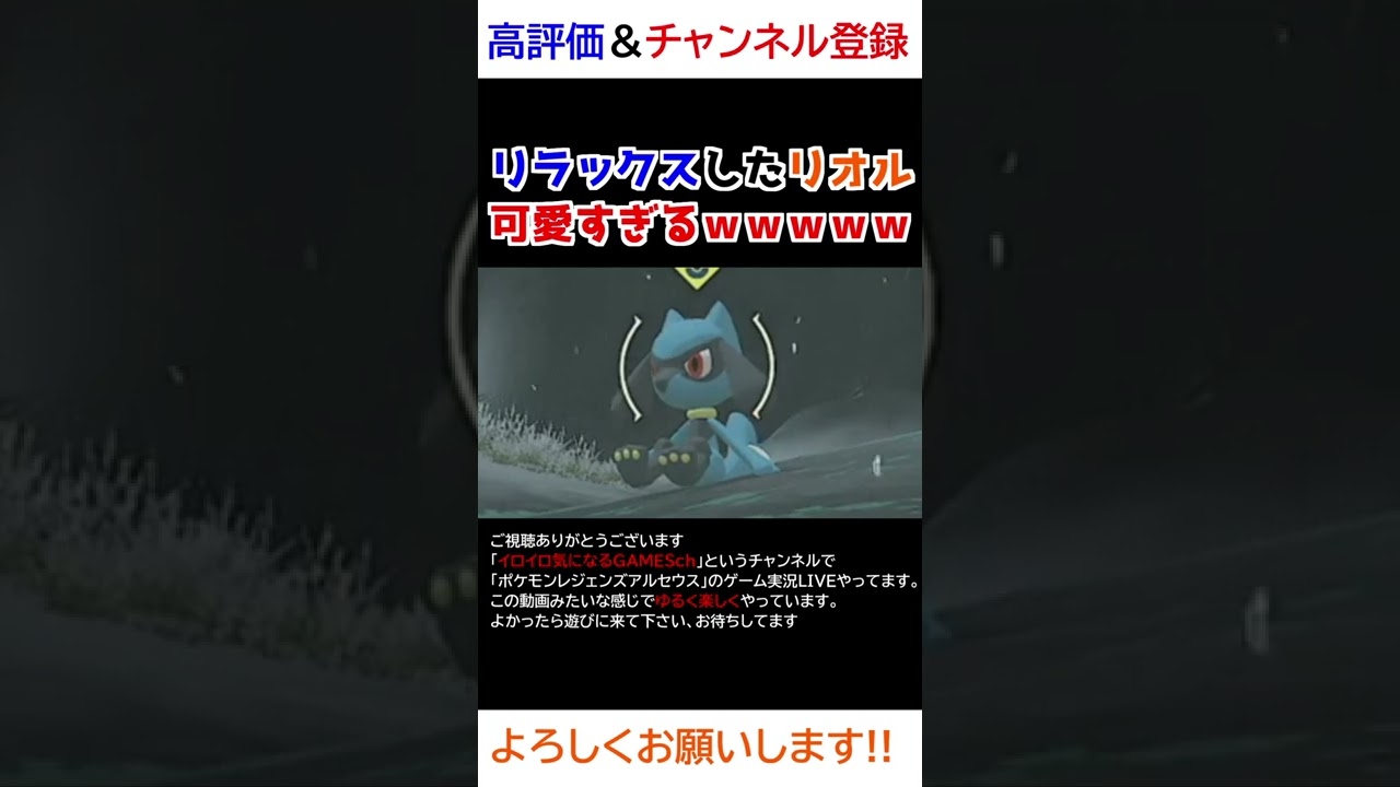 リラックスしたリオルさんが可愛すぎるｗｗ【Pokémon LEGENDS アルセウス】