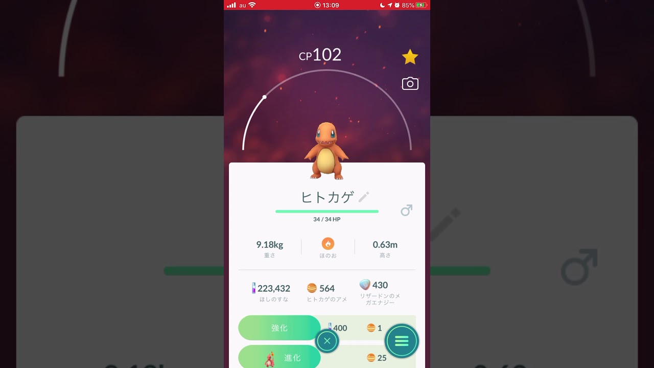 ［ポケモンGO］メガ進化「ヒトカゲ→リザード→リザードン→リザードンＹ」