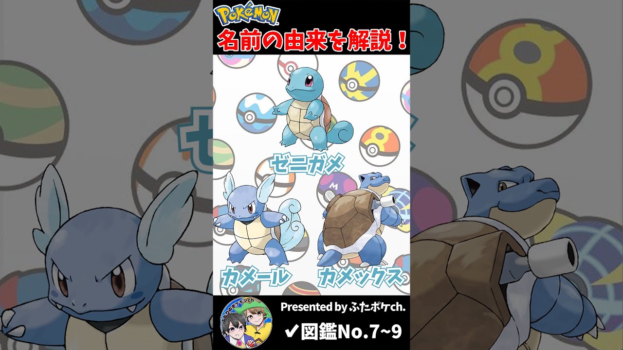 ポケモン名の由来『ゼニガメ・カメール・カメックス』 #Shorts