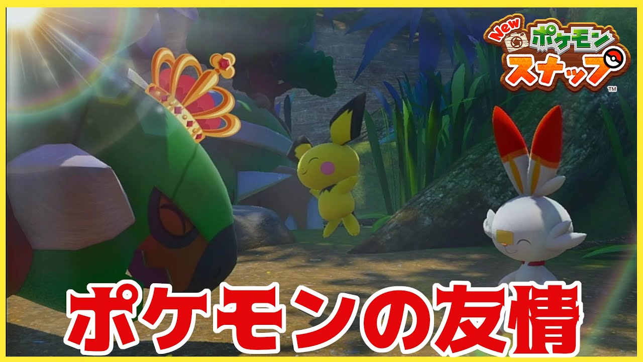 カクレ抜け道で、ドダイトスがピチュウとヒバニーを守るシーンがカッコイイ！【Newポケモンスナップ】