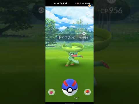 【ポケモンGO】ハスブレロをワンショット・エクセレント・カーブスローでゲットしただけの動画