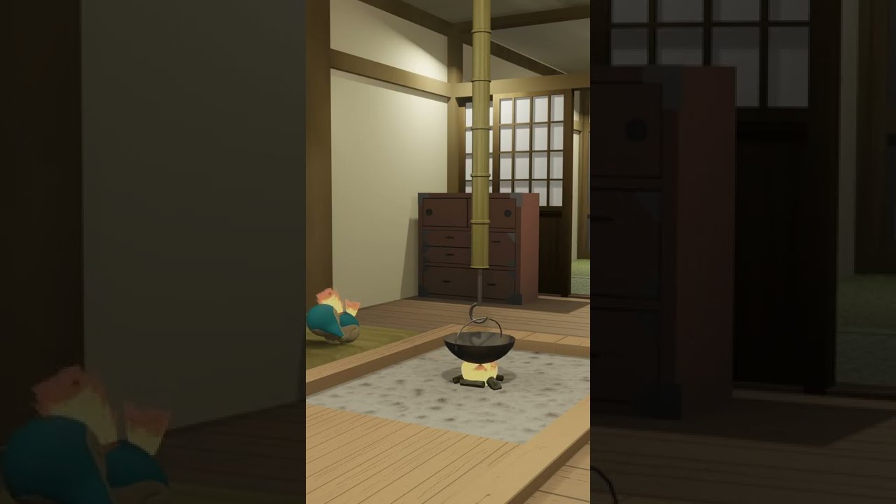 ヒノアラシの休憩 【ポケモンレジェンズアルセウス】【Blender】#Shorts