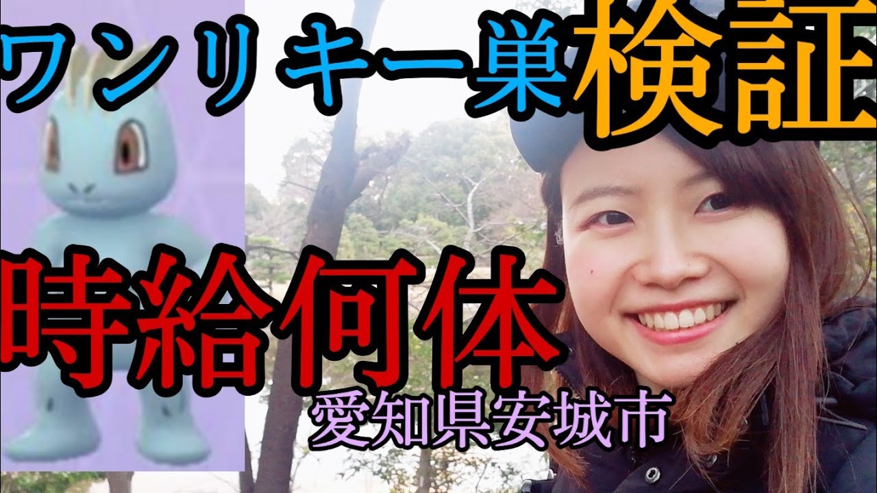 「ポケモンgo」ワンリキーの巣検証！色違いは？！時給何体？愛知県安城市