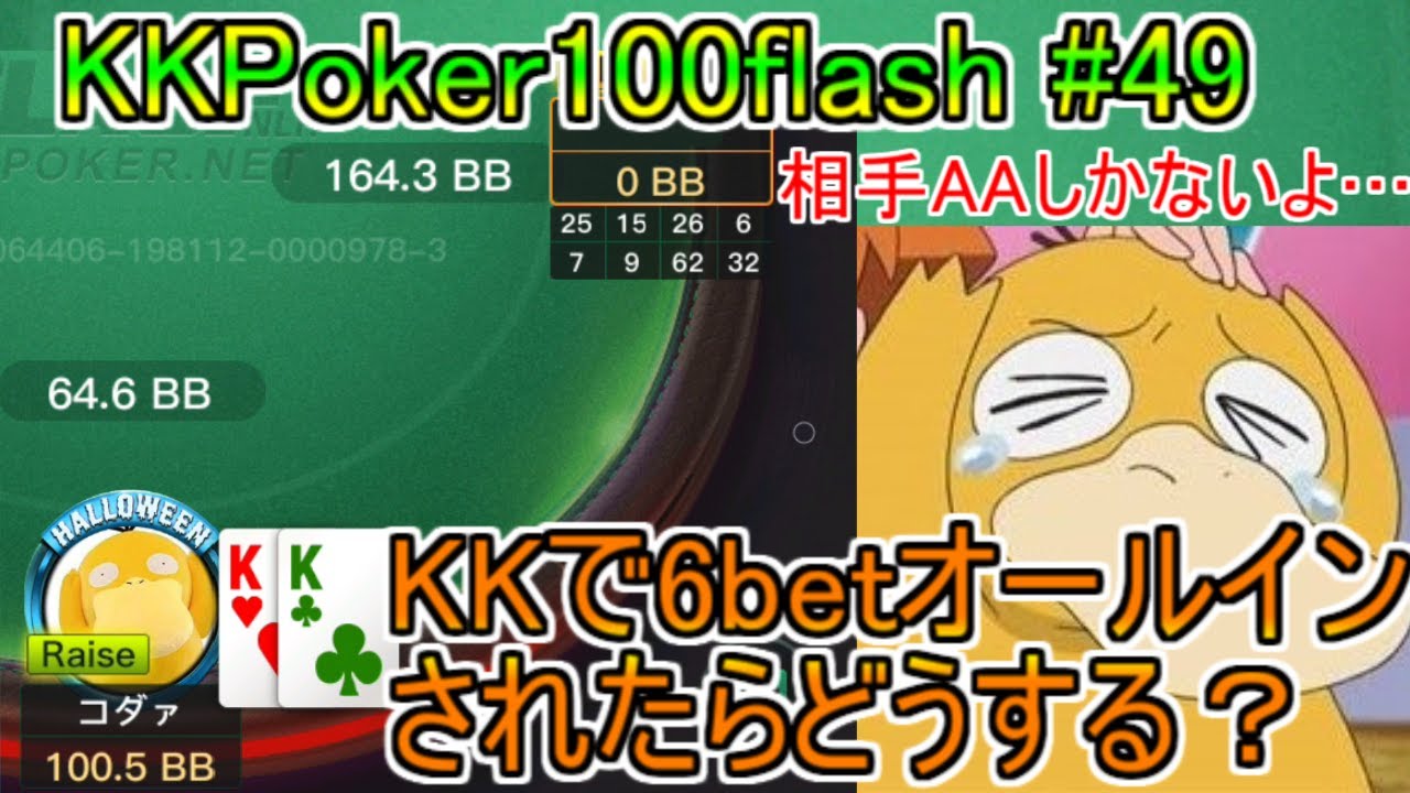 【KKpoker】KKで特大オールイン、どうする？！