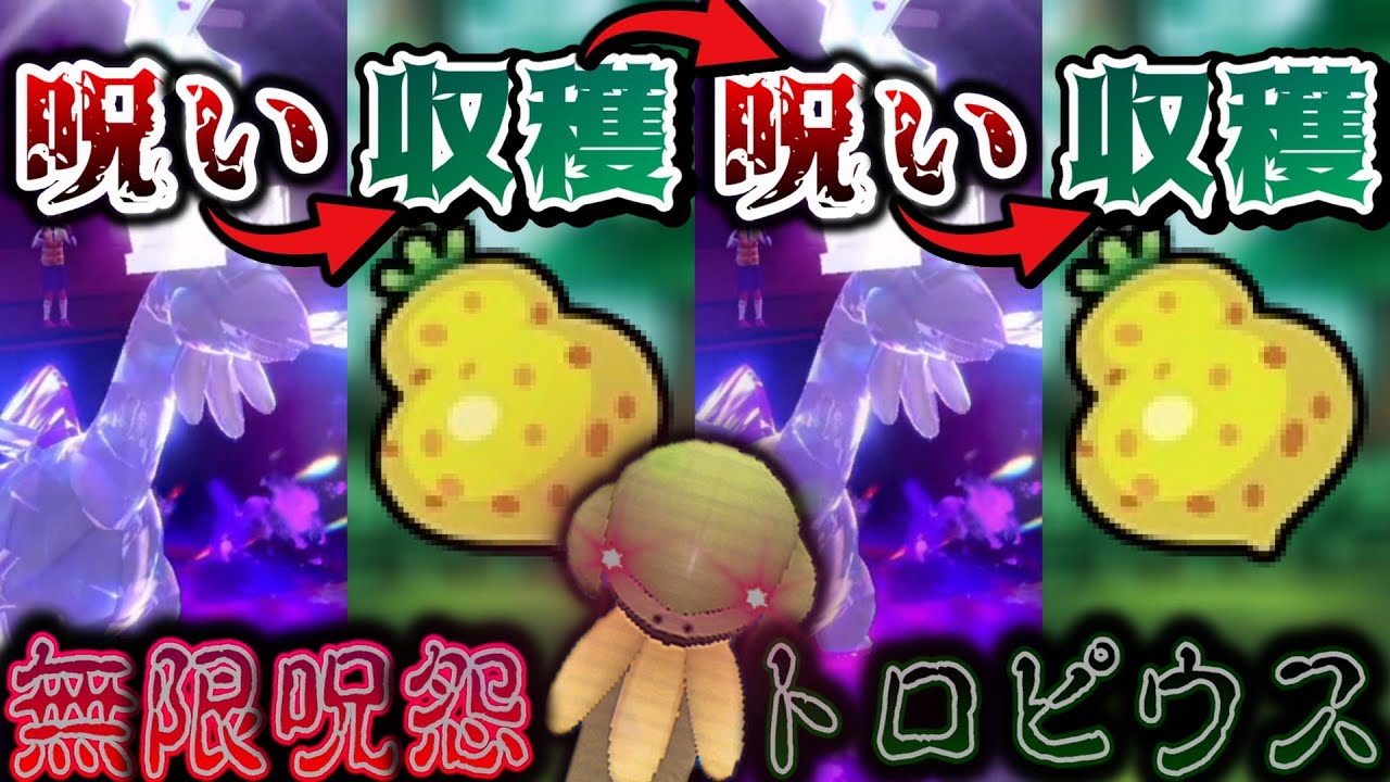 【霊テラスのろい】何度でも相手に「呪い」をかけられる災厄型トロピウスがヤバイ【呪い収穫コンボ】