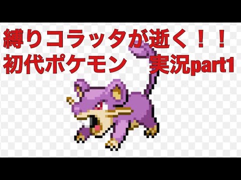 縛りコラッタが行く！！　初代　ポケモン　赤　実況part1