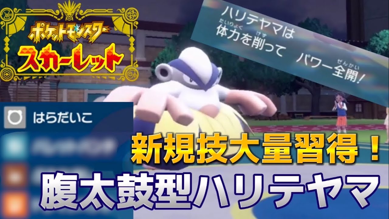 【ポケモンSV】ドドゲザン対策にもなる新規技大量習得したハリテヤマが強いぞ！！