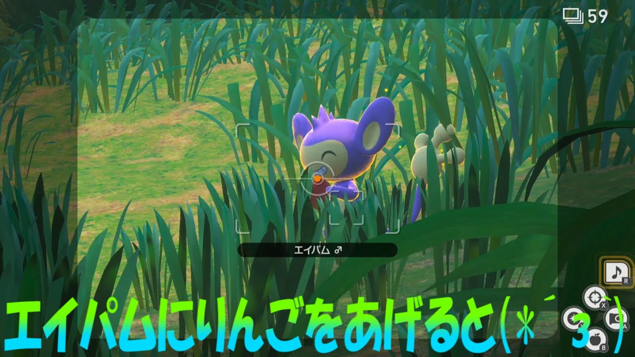 エイパムの食事(*´з`)/ (ポケモン ショート動画)　part109  #Shorts