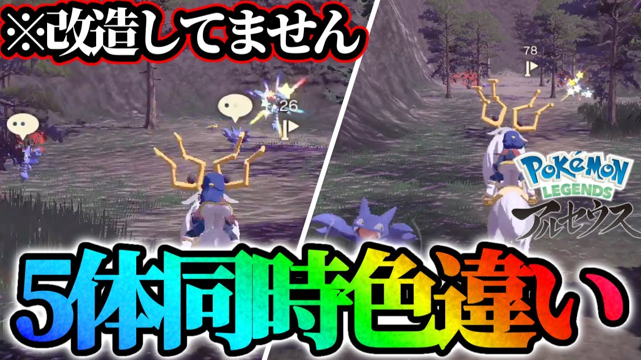 【日本初】グライオン家族を5体全部色違いにしました！！！【ポケモンレジェンズアルセウス】