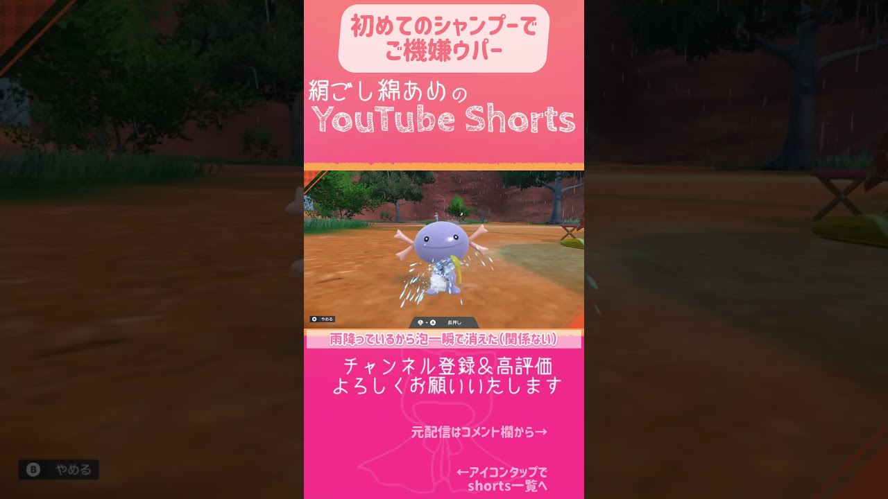可愛いすぎる色違いウパーの初シャンプー※声入っててごめんね【ポケモンSV】 #shorts