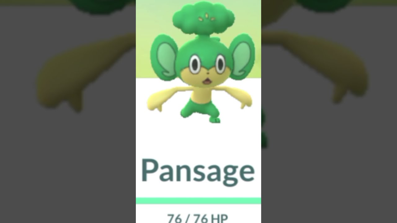 Evolution of Pansage into Simisage #shorts #pokemongo