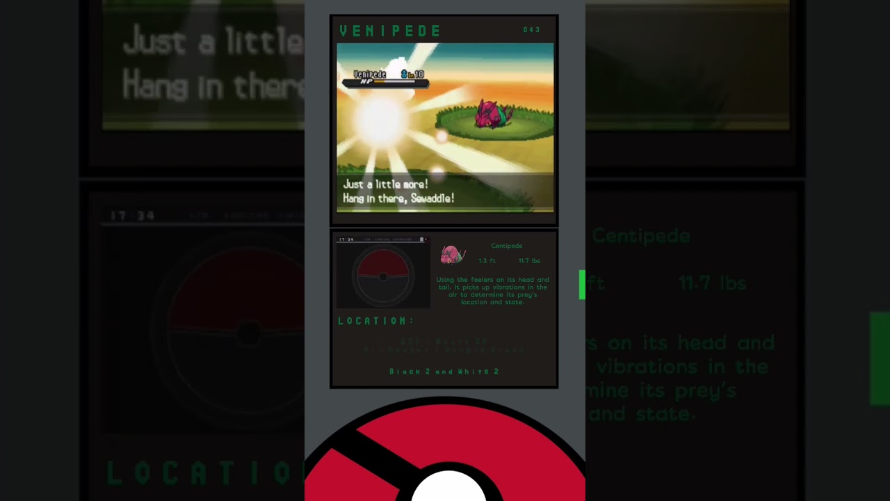 Completing the Pokédex in Pokémon Black 2 and White 2 - Venipede