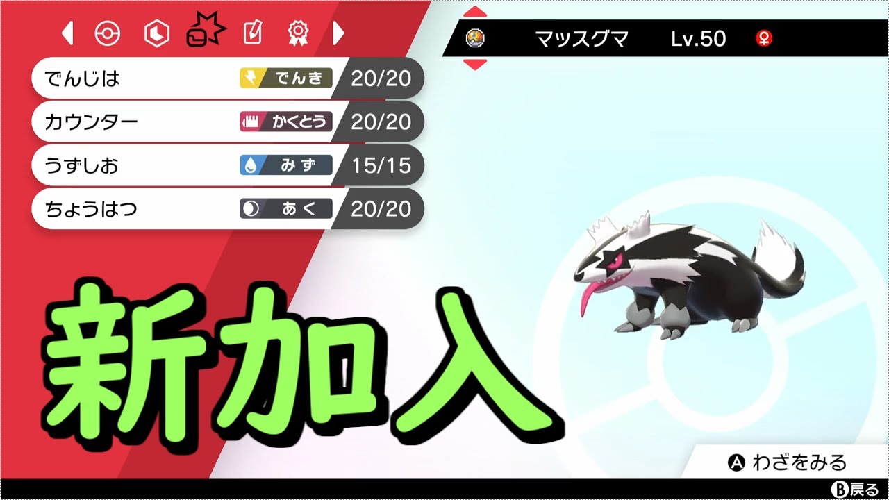 クマパに新メンバー！ ”最終兵器マッスグマ”【ポケモン剣盾実況】