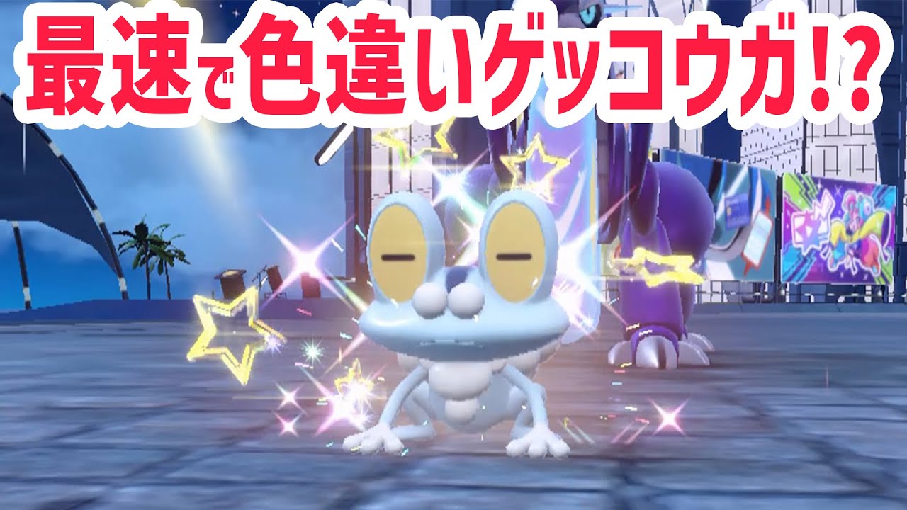最速で色違いのケロマツ・ゲコガシラ・ゲッコウガ入手したお＾＾【 ポケモンsv 色違い 】