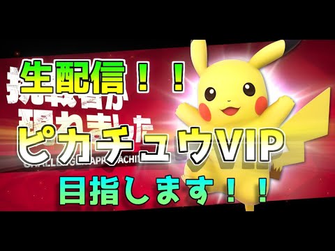 【スマブラSP】初見さん大歓迎！！ピカチュウVIP目指します！気軽に見に来てね～！概要欄にいろいろ書いてます！