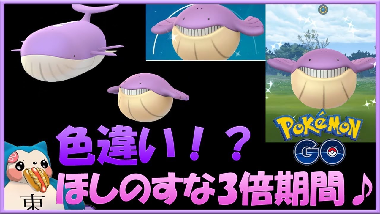 色違いホエルコ＆ホエルオー！ほしのすな3倍期間突入！【ポケモンGO】