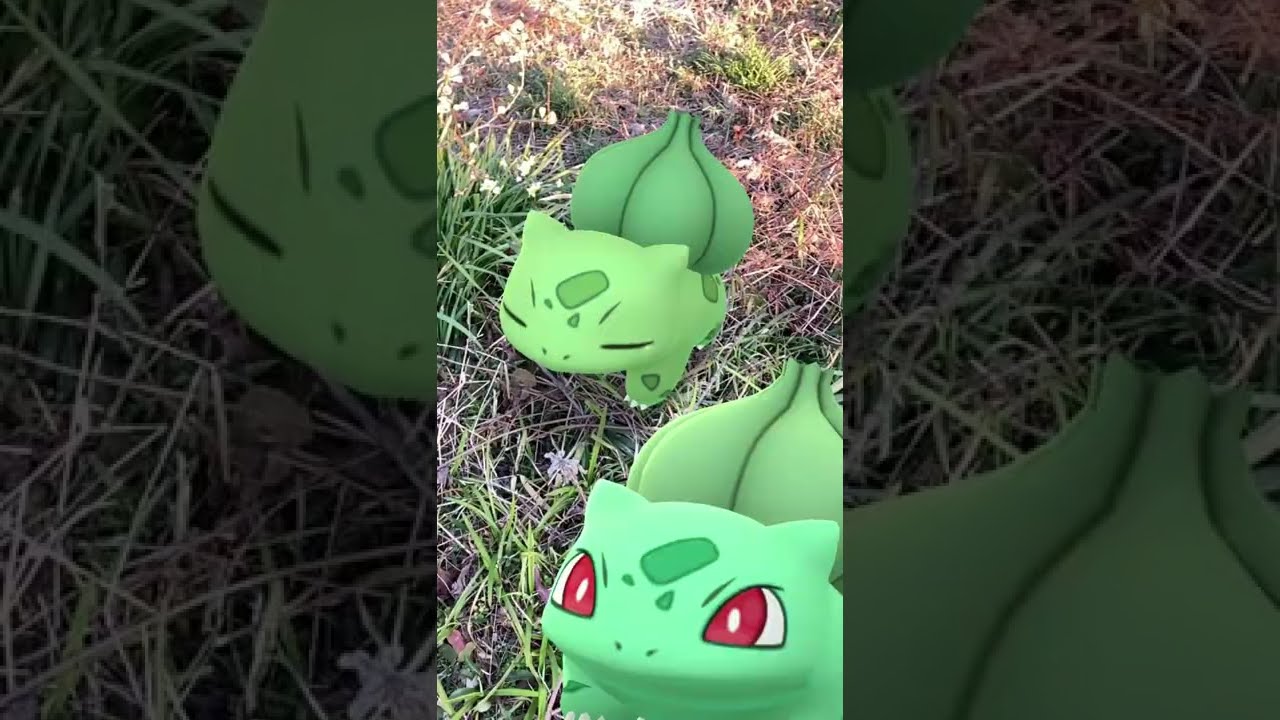 フシギダネ｜Bulbasaur｜フシギソウ｜Ivysaur｜フシギバナ｜Venusaur｜Shiny Pokémon【ポケモンGO】｜AR動画｜PoKeMoN GO AR｜#Shorts