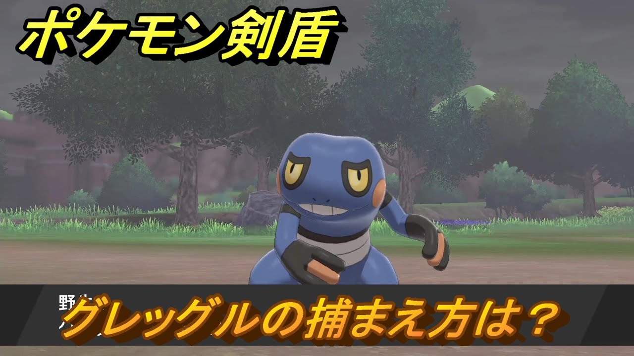 ポケモン剣盾　グレッグルを捕まえる方法！オススメの場所は？天気は？ポケモン図鑑コンプへの道！　最新版【ポケモンソード・シールド】