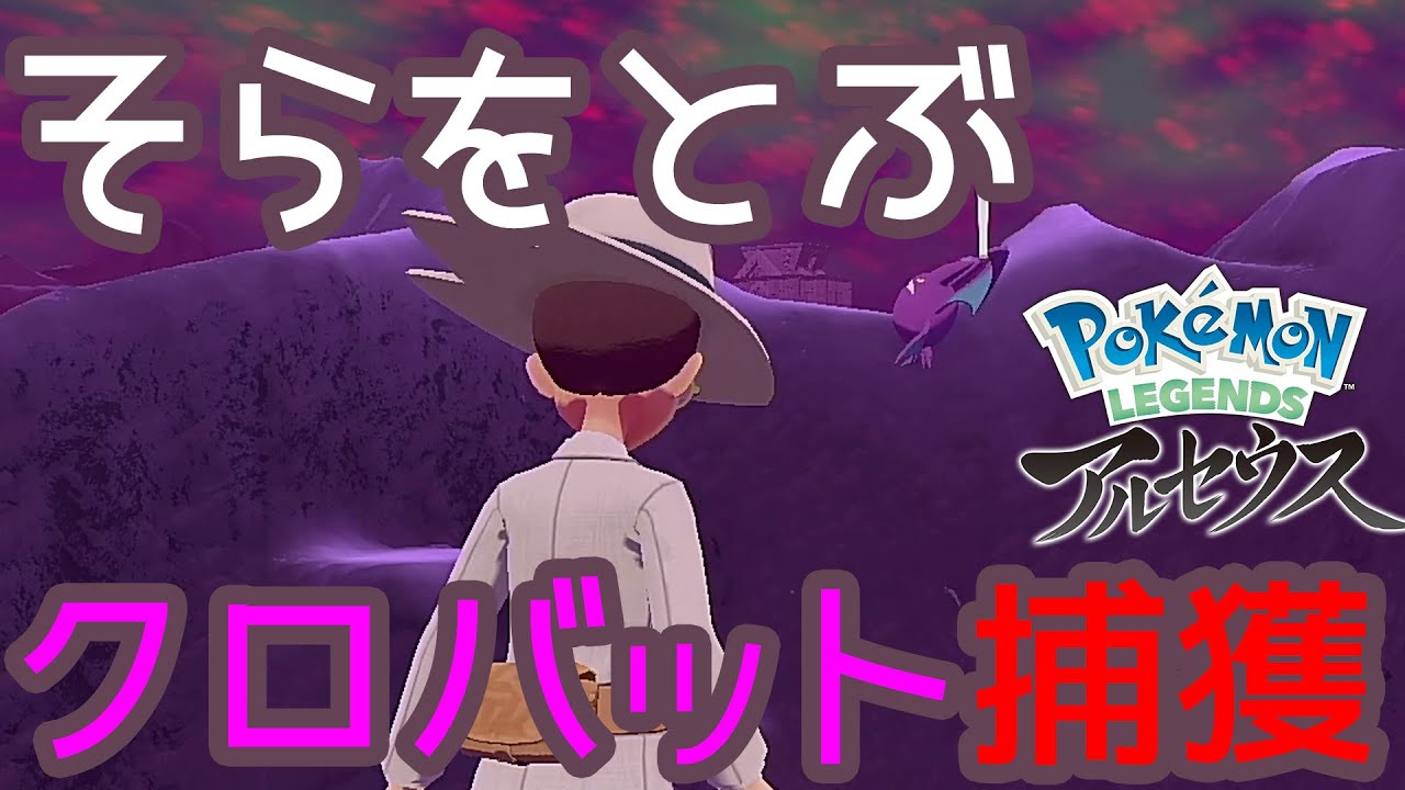 モンスターボールで空飛ぶクロバットを捕まえたかった！ 〜そらをとぶクロバットの出現場所と捕獲方法解説〜【ポケモンアルセウス】