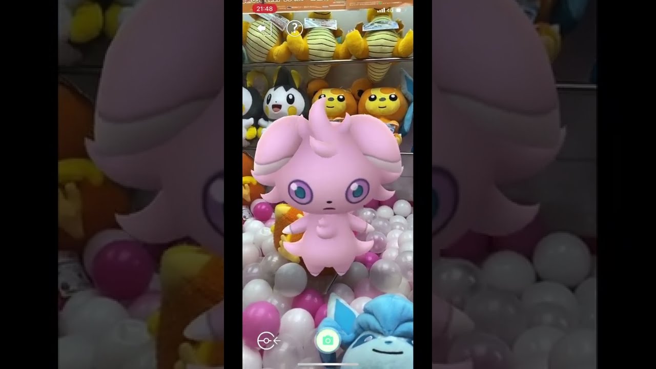 ポケモンGOのARで色違いのニャスパーみっけ！（UFOキャッチャー）#Shorts