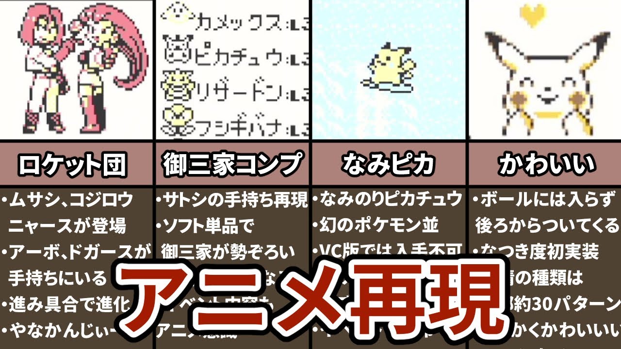 【初代ポケモン】ピカチュウ版の衝撃的な改変要素まとめ