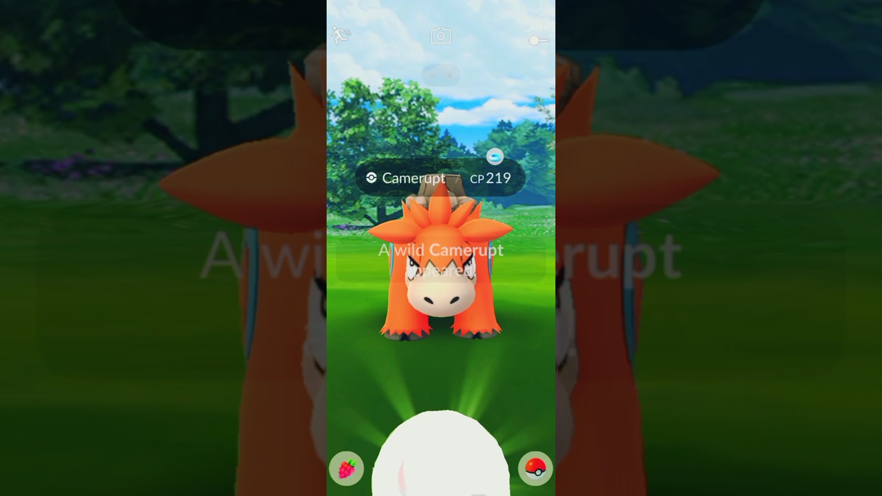 Caught Wild Camerupt! #pokemongo #shorts