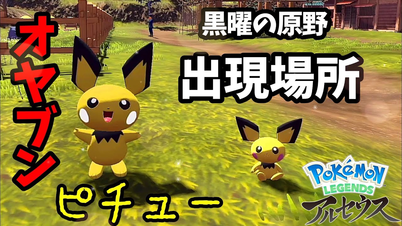 【ポケモンアルセウス】オヤブン ピチューを見かけた場所！