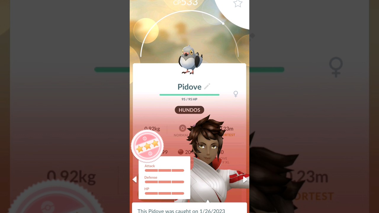 Evolving my hundo Pidove. #pokemongo #pokemon #hundo #2023 #inthewild #wild #pidove #perfect #rip.