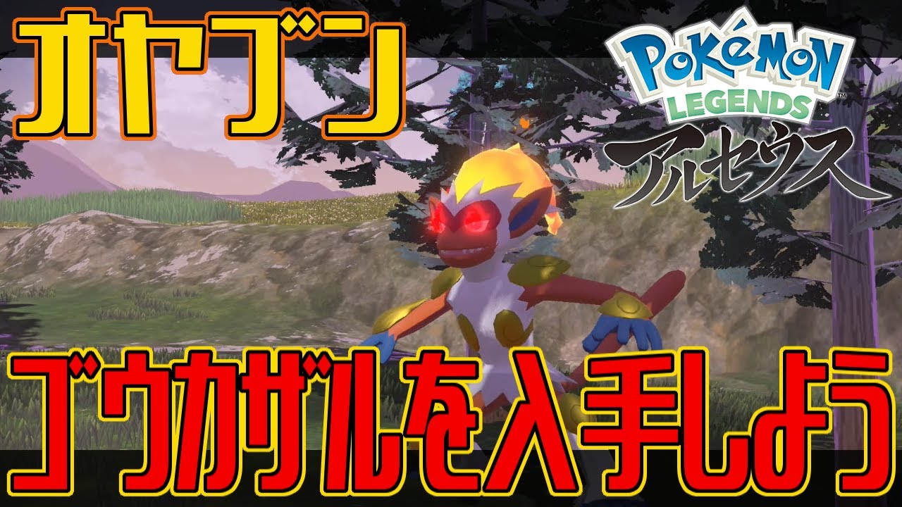 【ポケモンアルセウス】オヤブンのゴウカザルを入手しよう【Pokémon LEGENDS アルセウス】