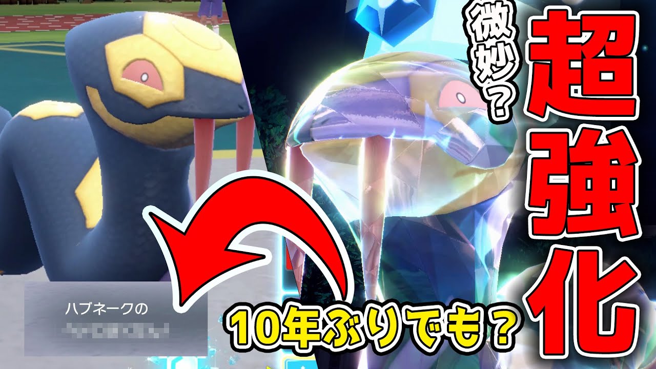 【ポケモンSV】10年ぶりにハブネークに超強化が入るも？