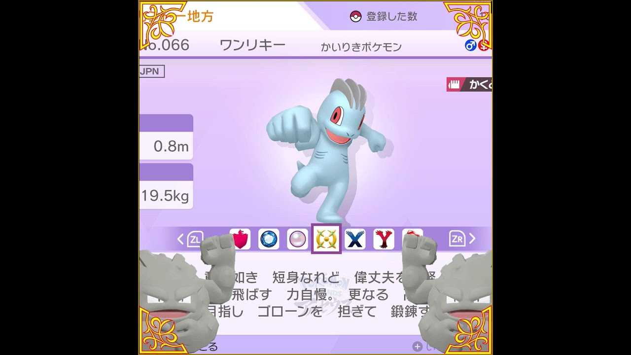 あまりにゴローンが好きな【ワンリキー】のポケモン図鑑