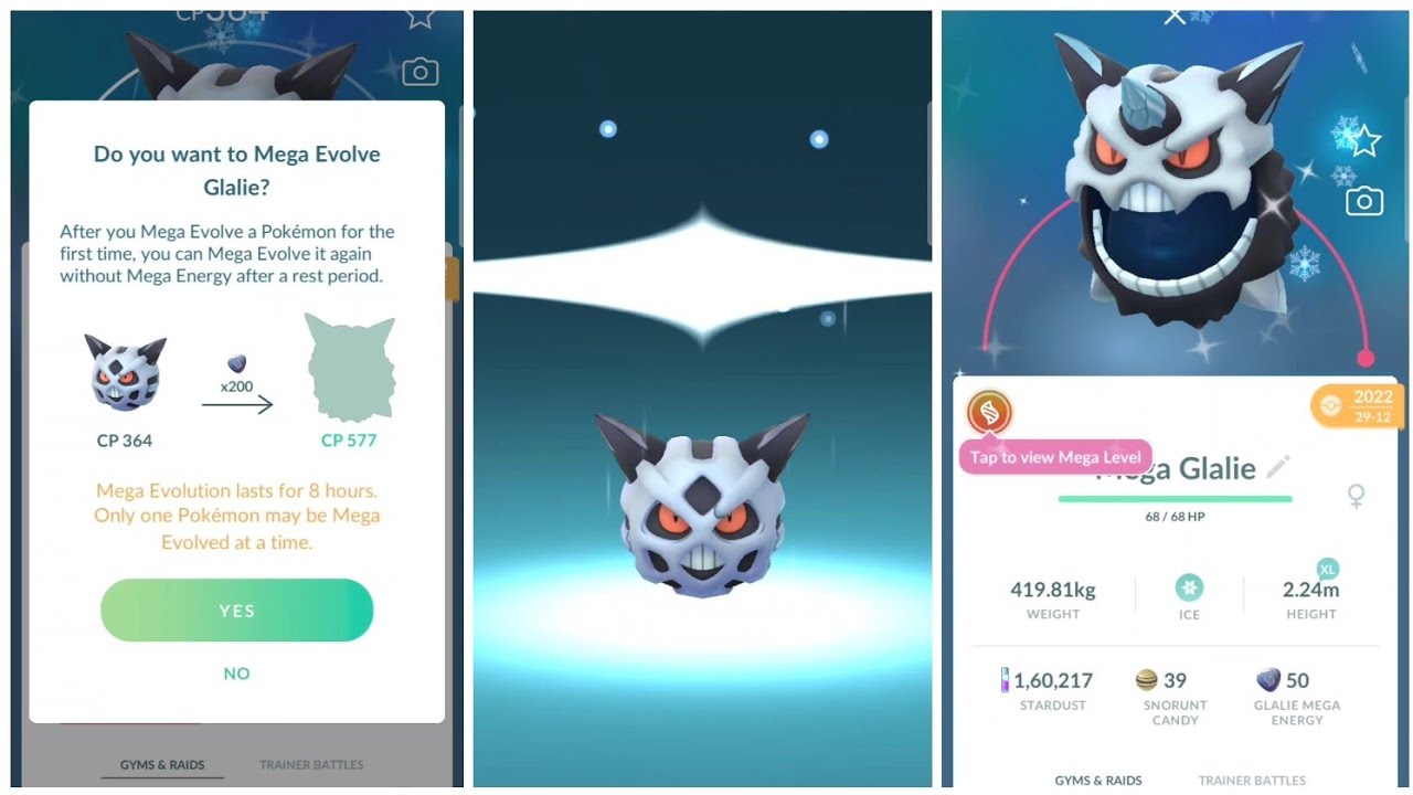Evolving #Shiny #Glalie into #Megaglalie