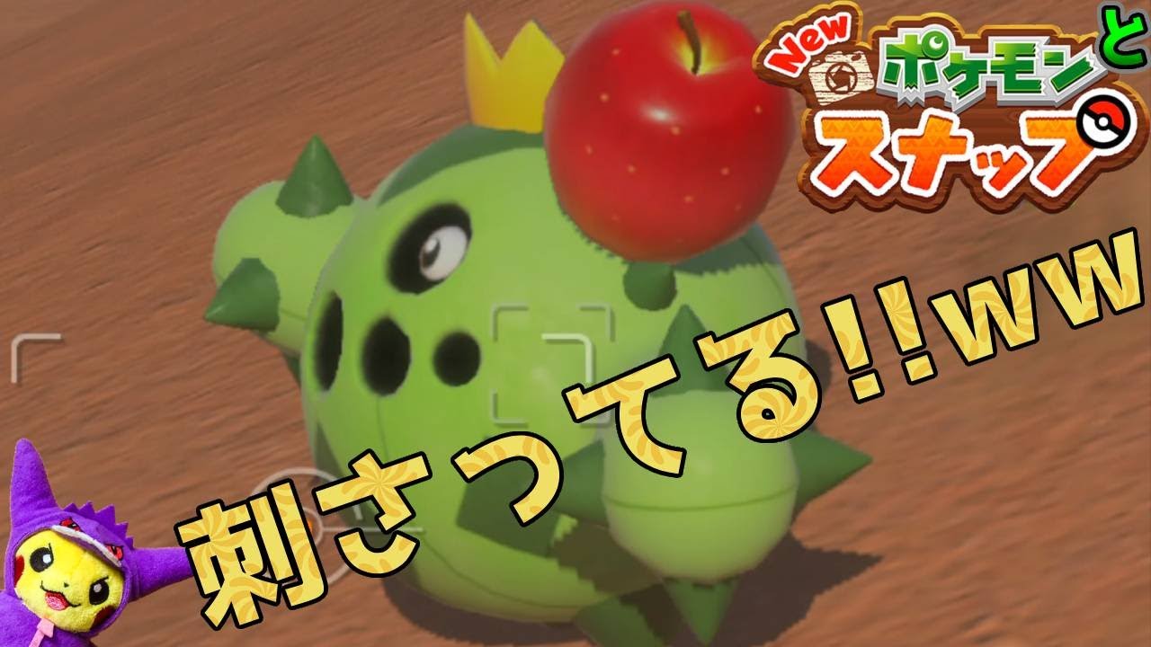 リンゴが刺さっちゃうサボネアが可愛すぎる!!!!ww『New ポケモンスナップ』#17