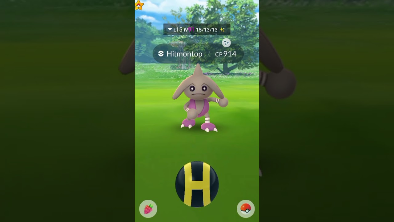Shiny Hitmontop Wild Pokemon