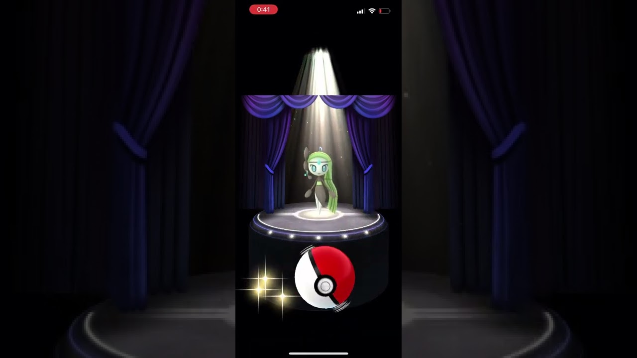 メロエッタ捕獲シーン【ポケモンGO】#ポケモンGO #shorts