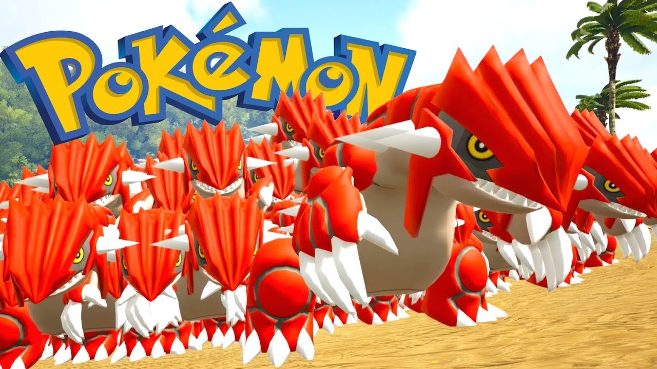 グラードン100匹で恐竜世界を冒険したら面白ハプニングがww【 ARKポケモン 】実況