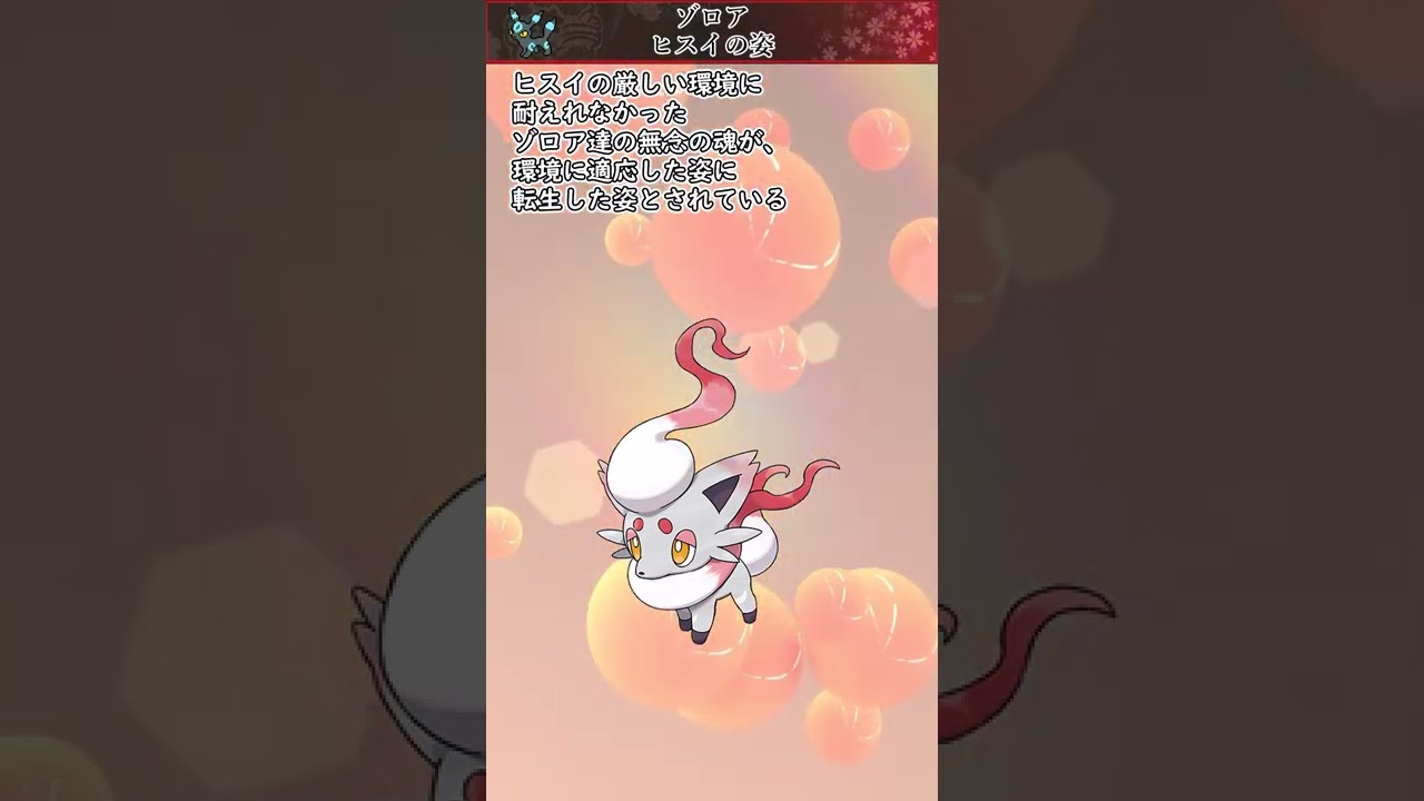 【ポケモン】20秒で分かるゾロア(ヒスイの姿)【ゆっくり解説】#Shorts