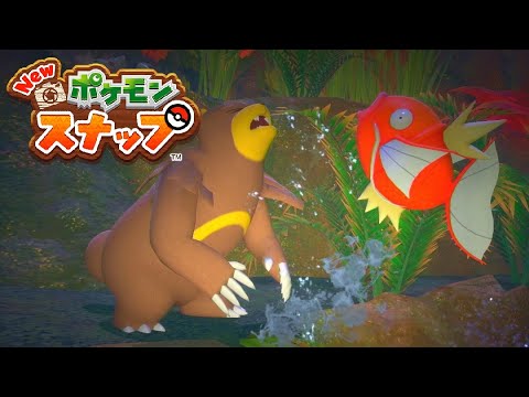 【Newポケモンスナップ】オーダイル 飛び込みスポット、ギャラドス 水に潜むもの、リングマの勇姿? ヨーヨーリバー リクエスト【ポケスナ/Switch】