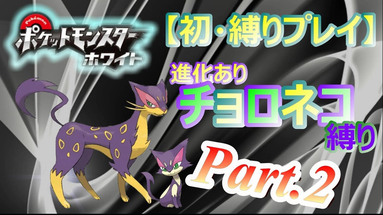 #2【初・縛りプレイ】進化あり、チョロネコ一匹で殿堂入りを目指す【ポケットモンスターホワイト.pokemon.BW】実況プレイ