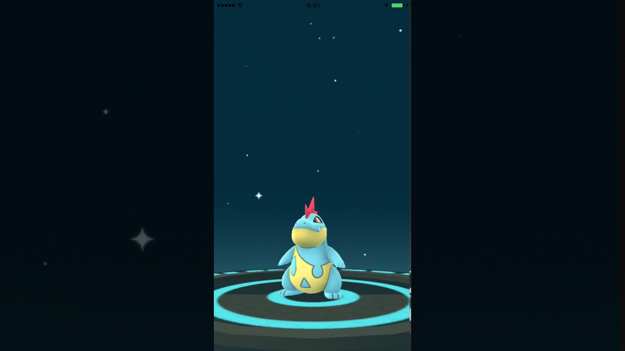 ポケモンGO　158-160  ワニノコからアリゲイツ、そしてオーダイルへの進化の様子。 Pokémon Go Totodile evolution.