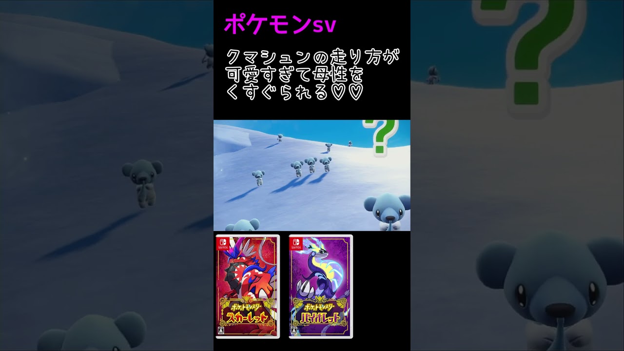 クマシュンの走りかた可愛いすぎない♡？【ポケモンsv】#shorts