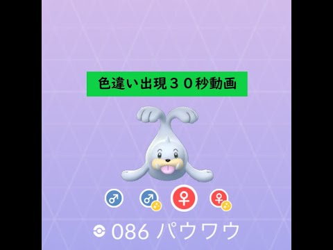 【Pokémon GO】 Rarity ”C”＃086 パウワウ☆Shiny☆#Shorts