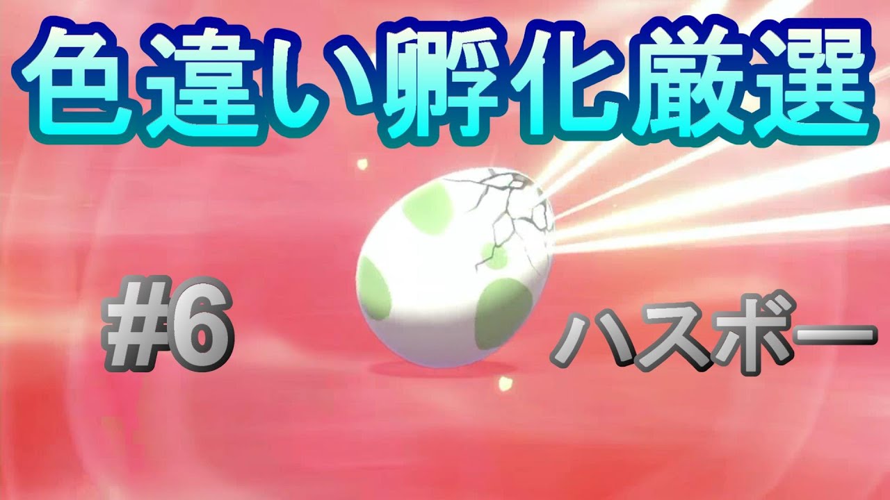 【ポケモン剣盾】色違い孵化厳選#6 ハスボー