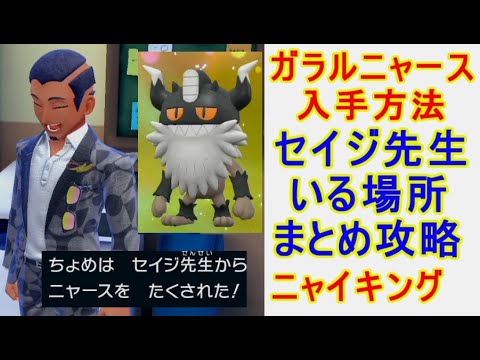 ガラルニャース入手方法セイジ授業後いない場所【バイオレットスカーレット】ニャイキング