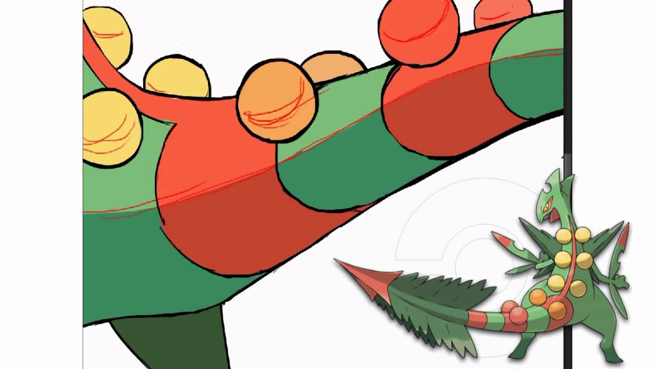 のんびり描いてみた「メガジュカイン」